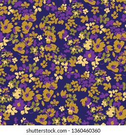 Beautiful floral bouquet.  watercolor floral pattern, Ditsy floral background. Liberty style. fabric, covers, manufacturing, wallpapers, print, gift wrap.