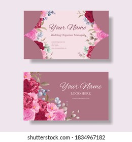 beautiful floral business card template