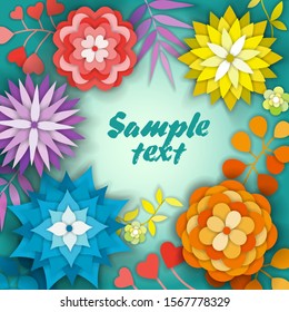 Beautiful floral card with place for text