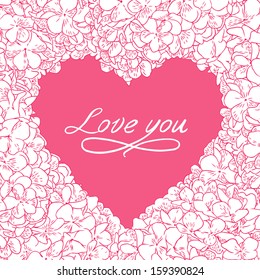 Beautiful floral card in vector. 