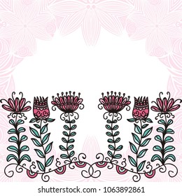 Beautiful floral card. Vector illustration