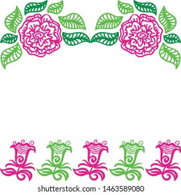 Beautiful floral card. Vector illustration