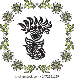 Beautiful floral card. Vector illustration
