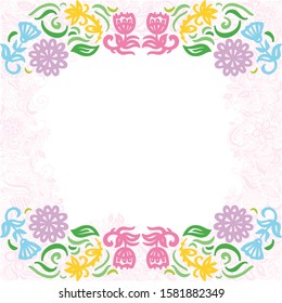 Beautiful floral card. Vector illustration