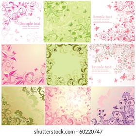 Beautiful floral cards