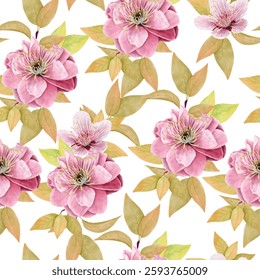 a beautiful floral cherry blossom seamless pattern