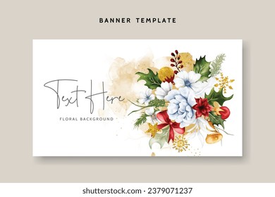 beautiful floral and Christmas ornament background