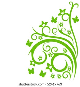 Beautiful floral composition on white background