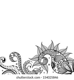 Beautiful floral concept on abstract white background. 