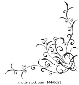 Beautiful Floral Corner Stock Vector (Royalty Free) 14446321 | Shutterstock