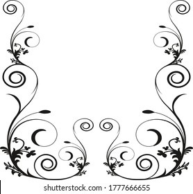 Beautiful floral corners on white background