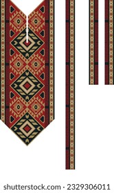 Beautiful floral cross stitch pattern on white background, traditional oriental geometric pattern, Aztec style abstract vector illustration, designed for fabric texture, men fashion