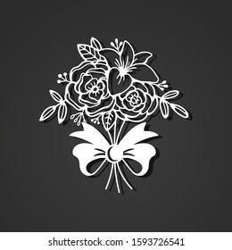 Beautiful Floral Cut File Element