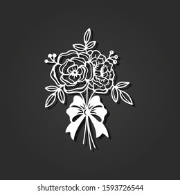 Beautiful Floral Cut File Element