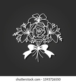 Beautiful Floral Cut File Element