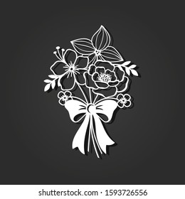 Beautiful Floral Cut File Element