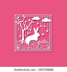 Beautiful Floral Cut File Element