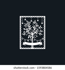 Beautiful floral cut file element