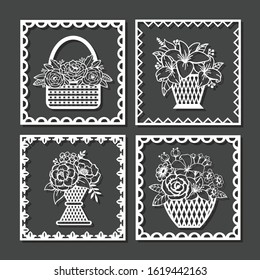 Beautiful Floral Cut File Elements