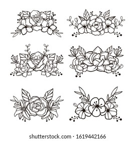 Beautiful Floral Cut File Elements