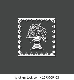 Beautiful Floral cut files in wicker basket