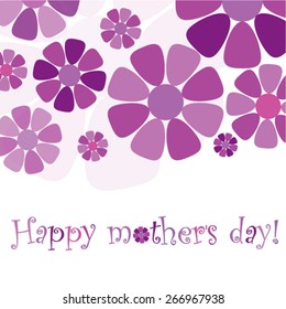 Beautiful floral decorated background, banner  for Happy Mothers Day celebration.