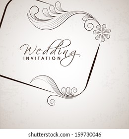 Beautiful floral decorated Invitation card for wedding and other ceremony.