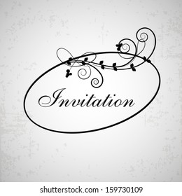 Beautiful floral decorated Invitation card for wedding and other ceremony.