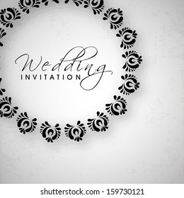 Beautiful floral decorated Invitation card for wedding and other ceremony.