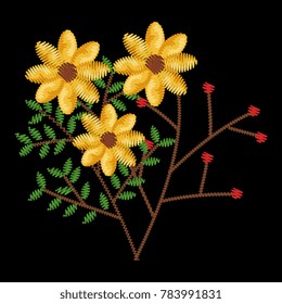 beautiful floral decoration icon