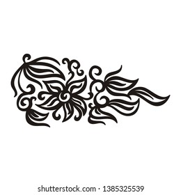 Beautiful floral decorative element. Vector illustration