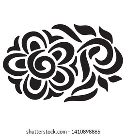 Beautiful floral decorative element. Vector illustration
