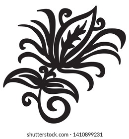 Beautiful floral decorative element. Vector illustration