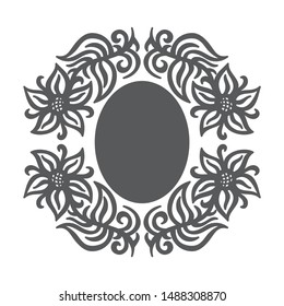 Beautiful floral decorative element. Vector illustration