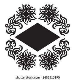 Beautiful floral decorative element. Vector illustration