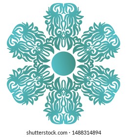 Beautiful floral decorative element. Vector illustration