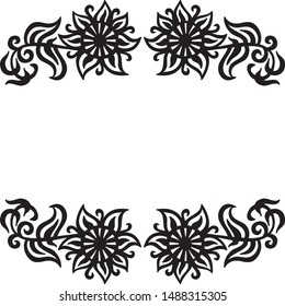 Beautiful floral decorative element. Vector illustration