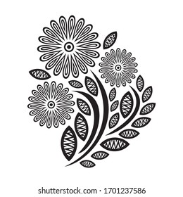 Beautiful floral decorative element. Vector illustration