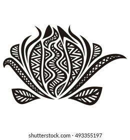 Beautiful floral decorative element. Vector illustration.