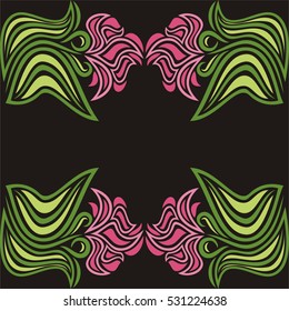 Beautiful floral decorative element. Vector illustration.