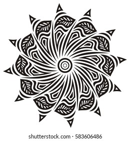 Beautiful floral decorative element. Vector illustration.