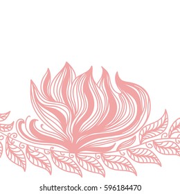 Beautiful floral decorative element. Vector illustration.