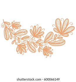 Beautiful floral decorative element. Vector illustration.