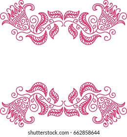 Beautiful floral decorative element. Vector illustration.