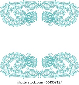 Beautiful floral decorative element. Vector illustration.