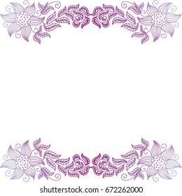 Beautiful floral decorative element. Vector illustration.