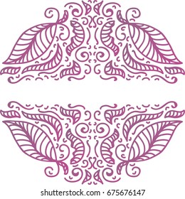 Beautiful floral decorative element. Vector illustration.