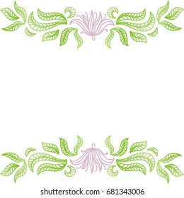 Beautiful floral decorative element. Vector illustration.