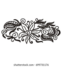 Beautiful floral decorative element. Vector illustration.