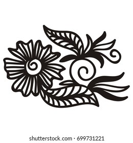 Beautiful floral decorative element. Vector illustration.